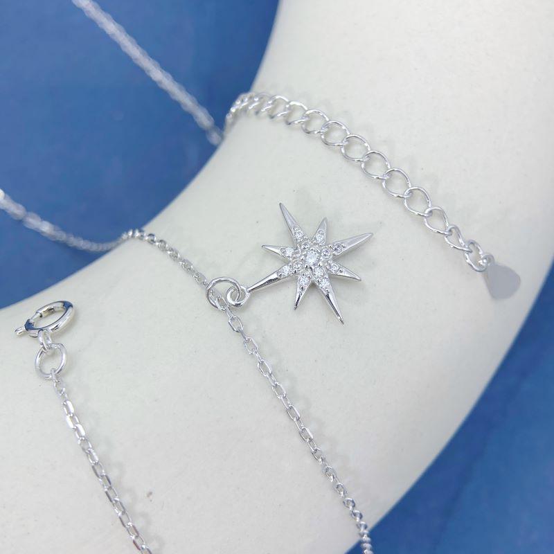 S925 Sterling Silver Eight-Pointed Star Necklace: Versatile, High-End Women's Fashion.