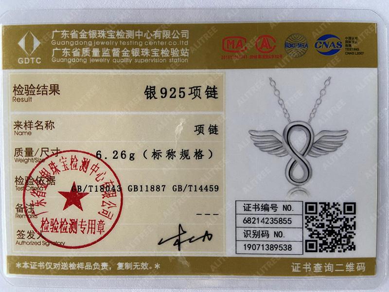 925 Sterling Silver 18 Inches Angel Wings Pendant Necklace Jewelry