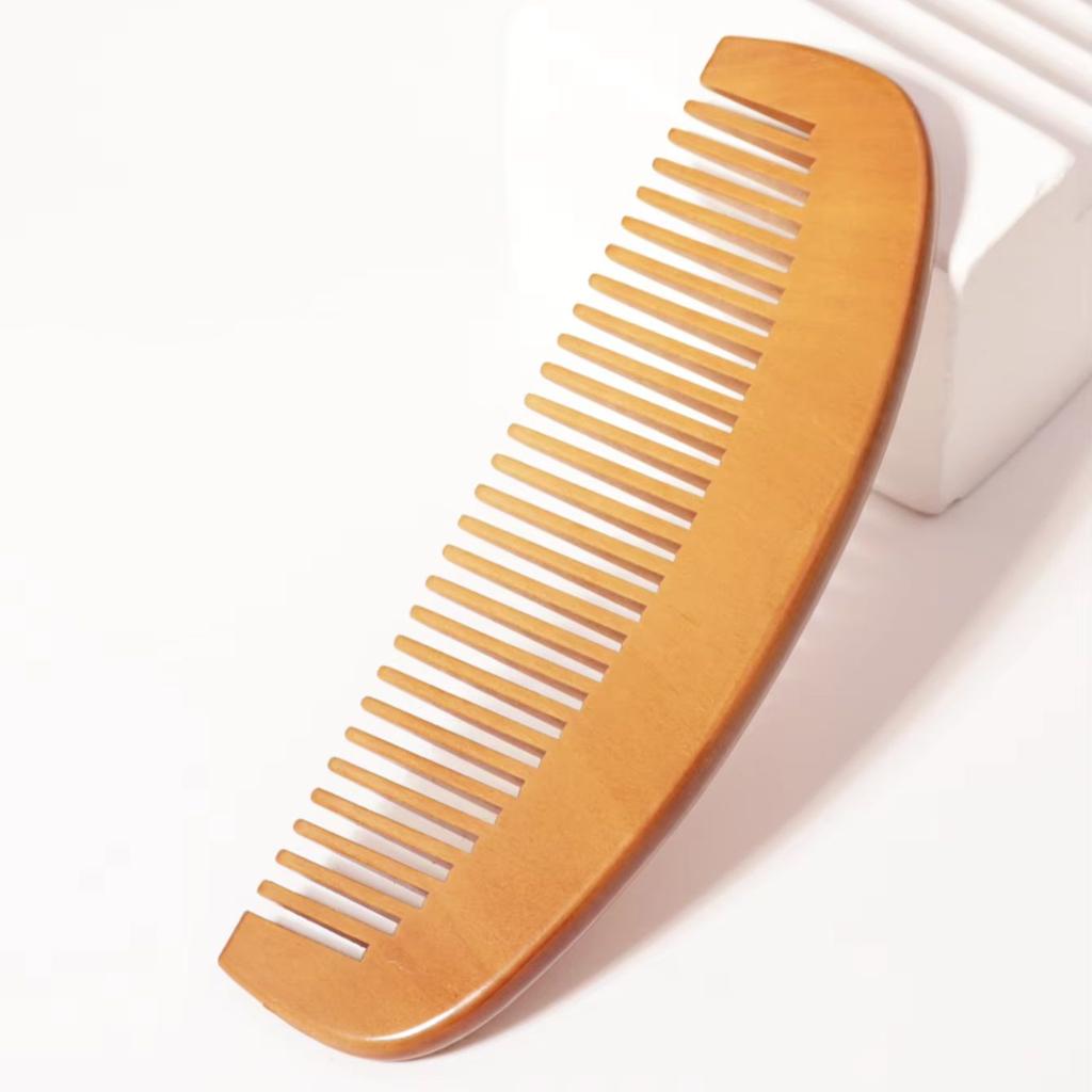 Portable half moon shaped wooden massage comb,suitable for thick curly hair,wave dry and wet hair For Hair Accessories