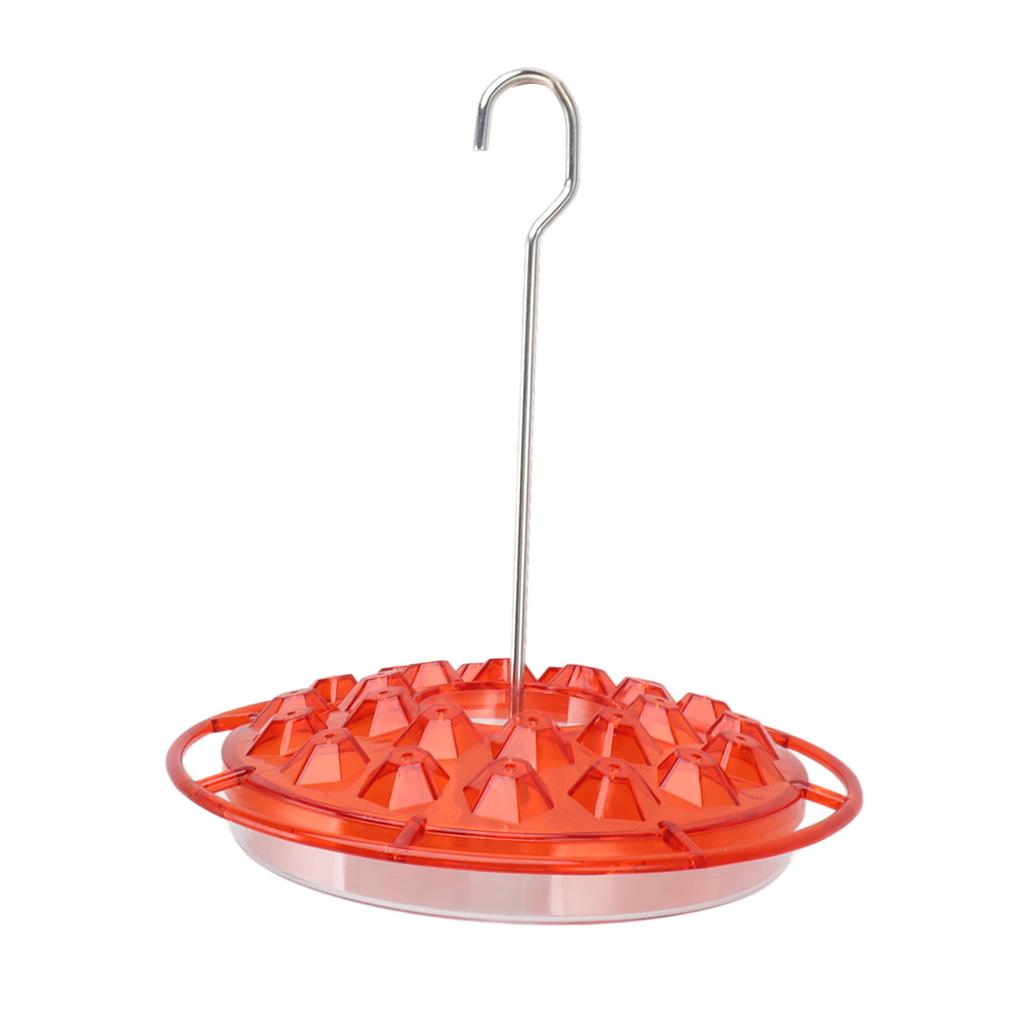 Hanging Bird Feeder Leakage Proof Round Water Nectar Filling Hummingbird Feeder for Garden Patio Window Red
