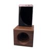 (hej!e) Just Place Your Smartphone Speaker, Powerless Wooden Smartphone Stand, Powerless Megaphone, Handcrafted by Artisans, Made from Precious Walnut