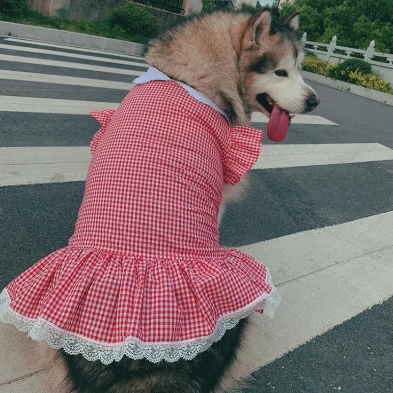 

Small Dog Dress Summer Big Dog Clothes Large Dog Clothing Skirt Husky Golden Retriever Costume Puppy Poodle Pomeranian Apparel S