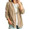 Women's Casual Cotton Linen Cardigan - Open Front Long Sleeve Lightweight Outerwear