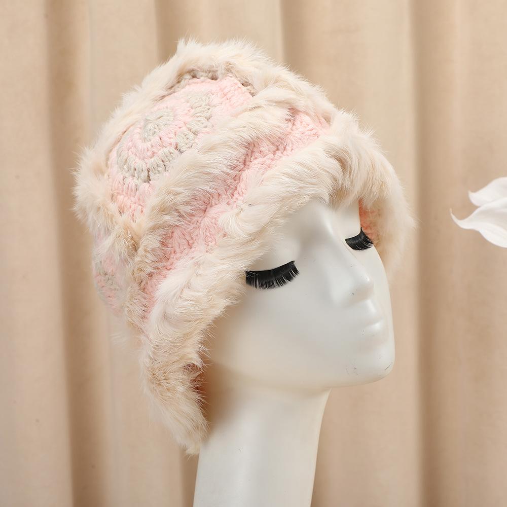 

Корейский стиль Утолщенная Модная Милая Мягкая Плюшевая Шапка Мультяшная Шапка Рыбака Львиный Танец Теплая С Ушками Кроличий Мех Вязаная Шапка