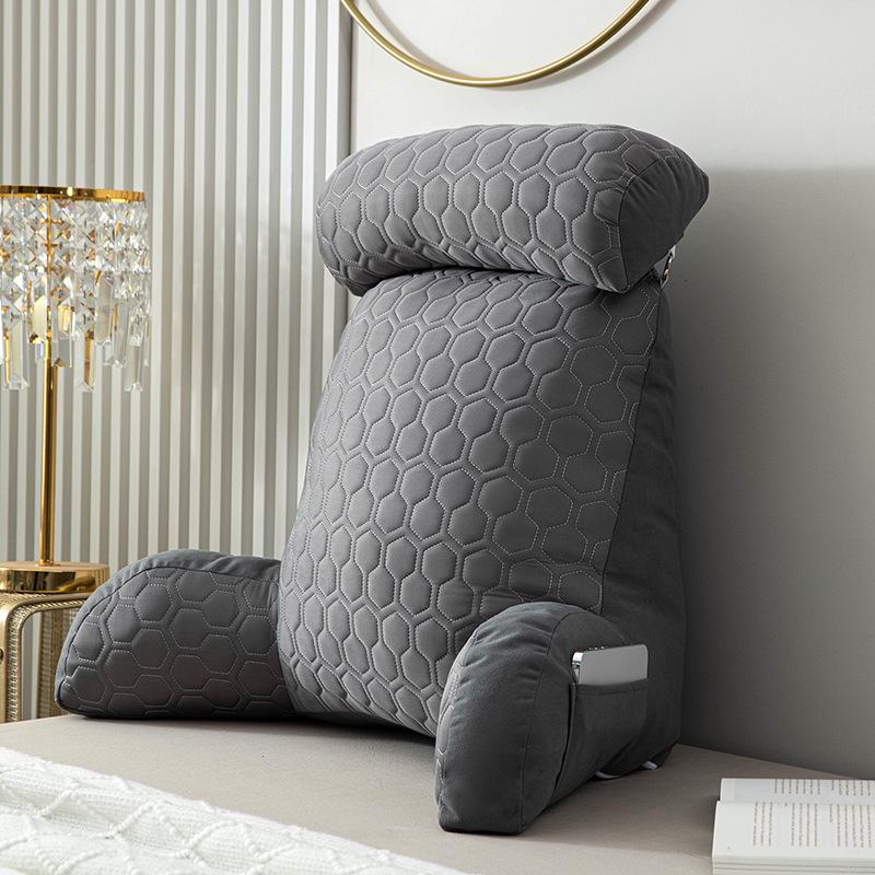 Bedside Soft Pack Backrest Cushion - Neck, Reading, and Lumbar Support Pillow