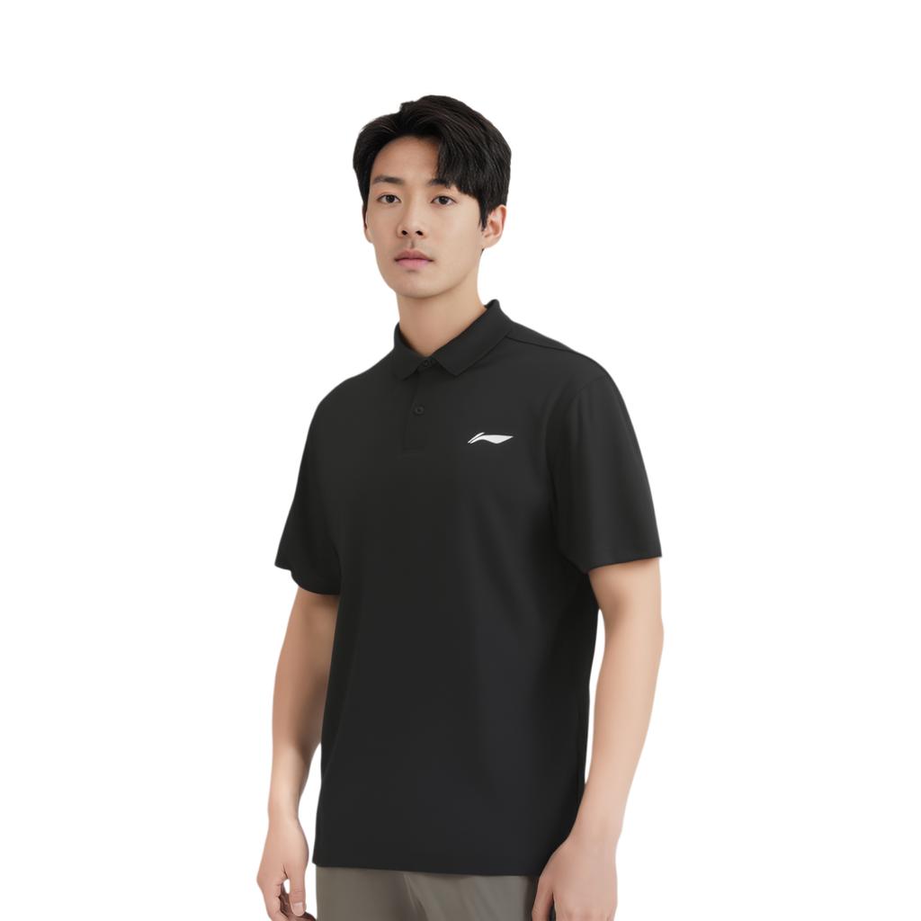 Li Ning Fitness Series Polo Shirt Men's Black APLV287-5