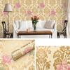 Self-adhesive Waterproof Wall Stickers Brick Pattern European Floral Wallpaper 45cm Moisture Proof Modern Home Decoration