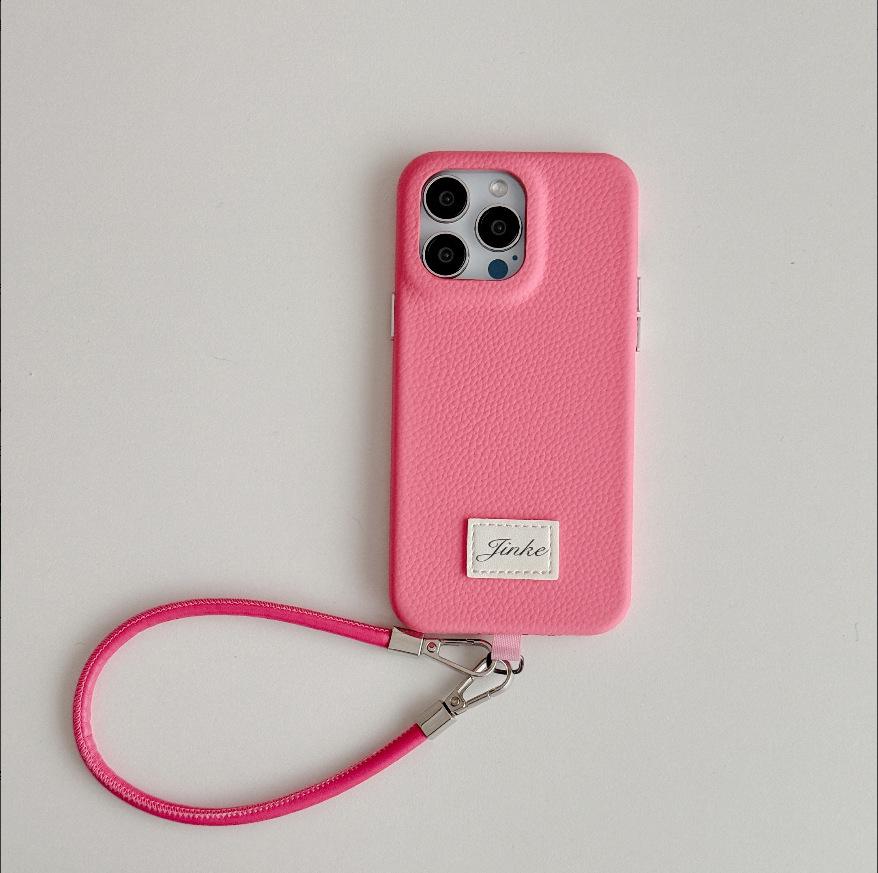 Full Coverage Leather Lanyard Case for iPhone 14/13/12 Pro Max - Drop Protection