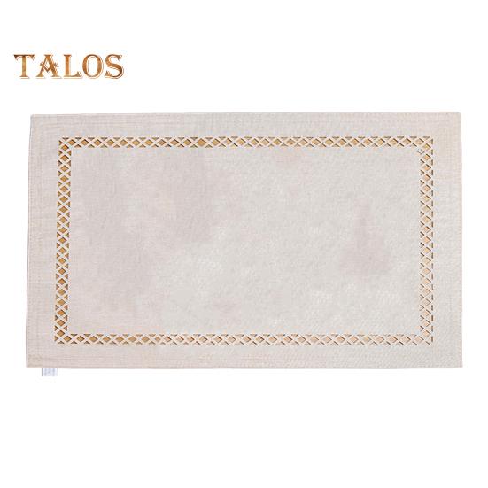 Waterproof Placemat Geometric Hollow Out Square Shape Thickened Heat-Resistant Non-Slip Parties Weddings Banquets Table Decoration Dining Kitchen Mat