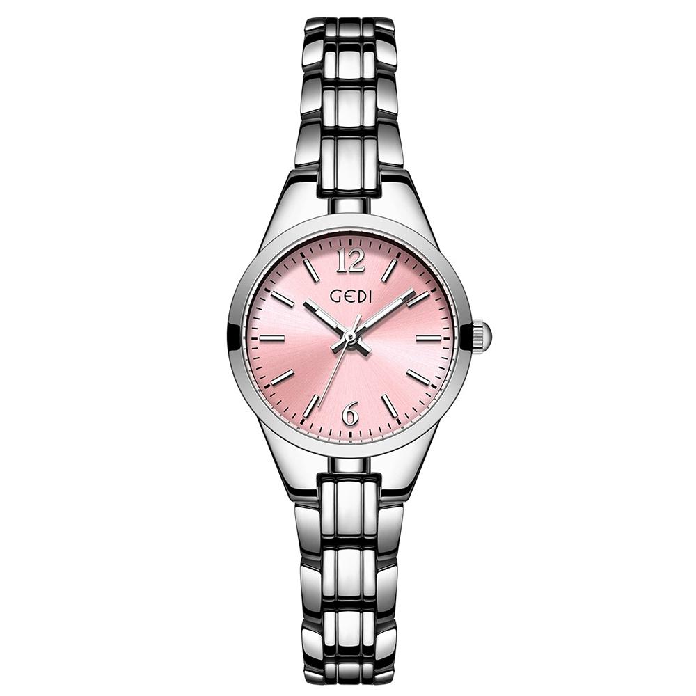 GEDI Small Watch for Women Silver Light Luxury Elegant Waterproof Quartz Watches Ladies Wristwatches Fashion Casual Simple