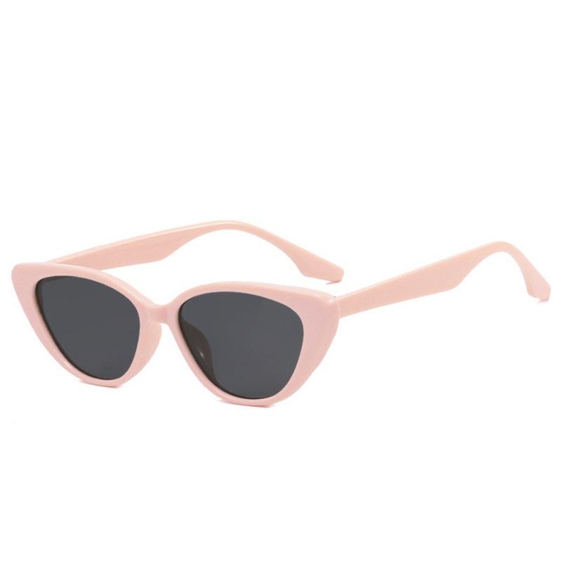 Niche High-End Sense Retro Versatile Cat Eye Pink Sunglasses Women'S Sunscreen Face Small Frame Sunglasses