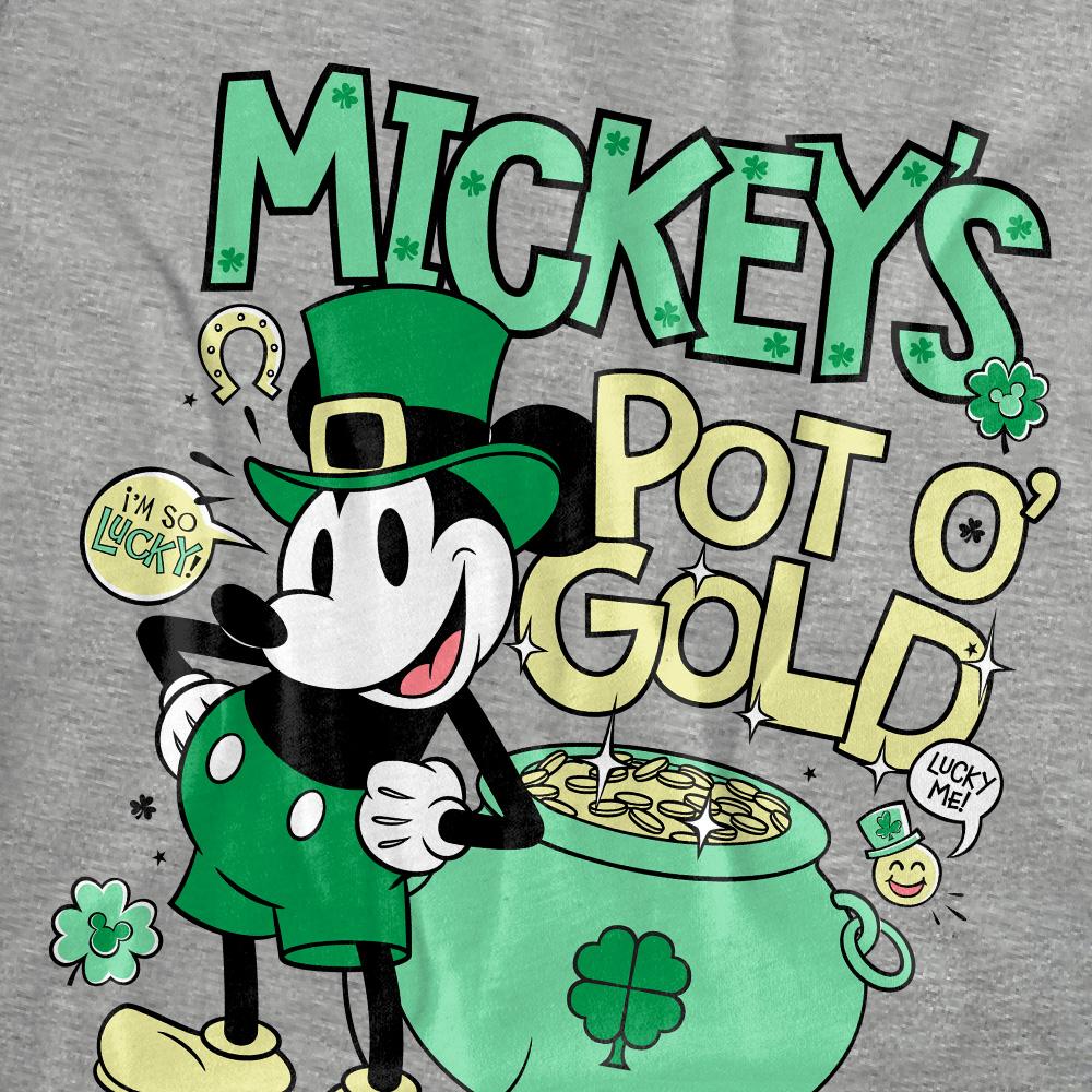 Disney Womens/Ladies Pot O Gold Mickey Mouse Heather St Patricks Day T-Shirt