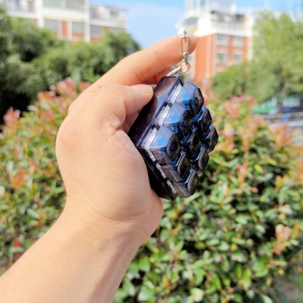 Shaft Tester Keyboard Keychain 9-button Mechanical Keyboard Keyring Keyboard Caps Toy  Kids Teens