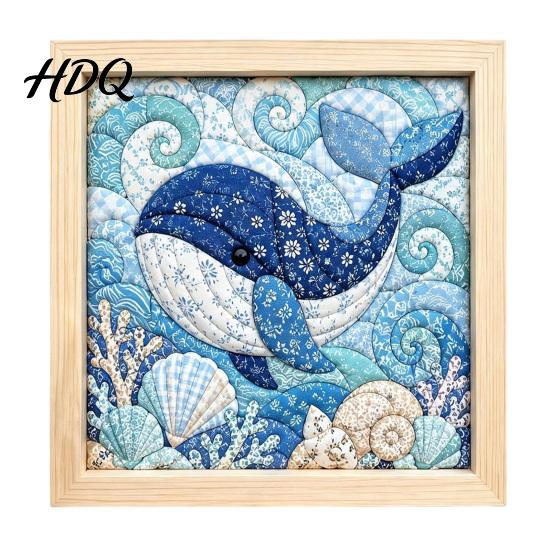 Japanese Fabric Craft No-Sew Art Kit DIY Mosaic Kits for Adults Beginners Quilted Wall Intricate with Frame & Tools Kits Gifts Housewarming