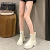 Thickened Rain Boots Women's All-match Fashion Short-tube Rain Boots Adult Kitchen Waterproof Non-slip Rubber Shoes Women