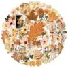50pcs Transparent PET Flower Stickers Handbooks Tablets Phone Water Cups Decor Stationary Notebook Sticker