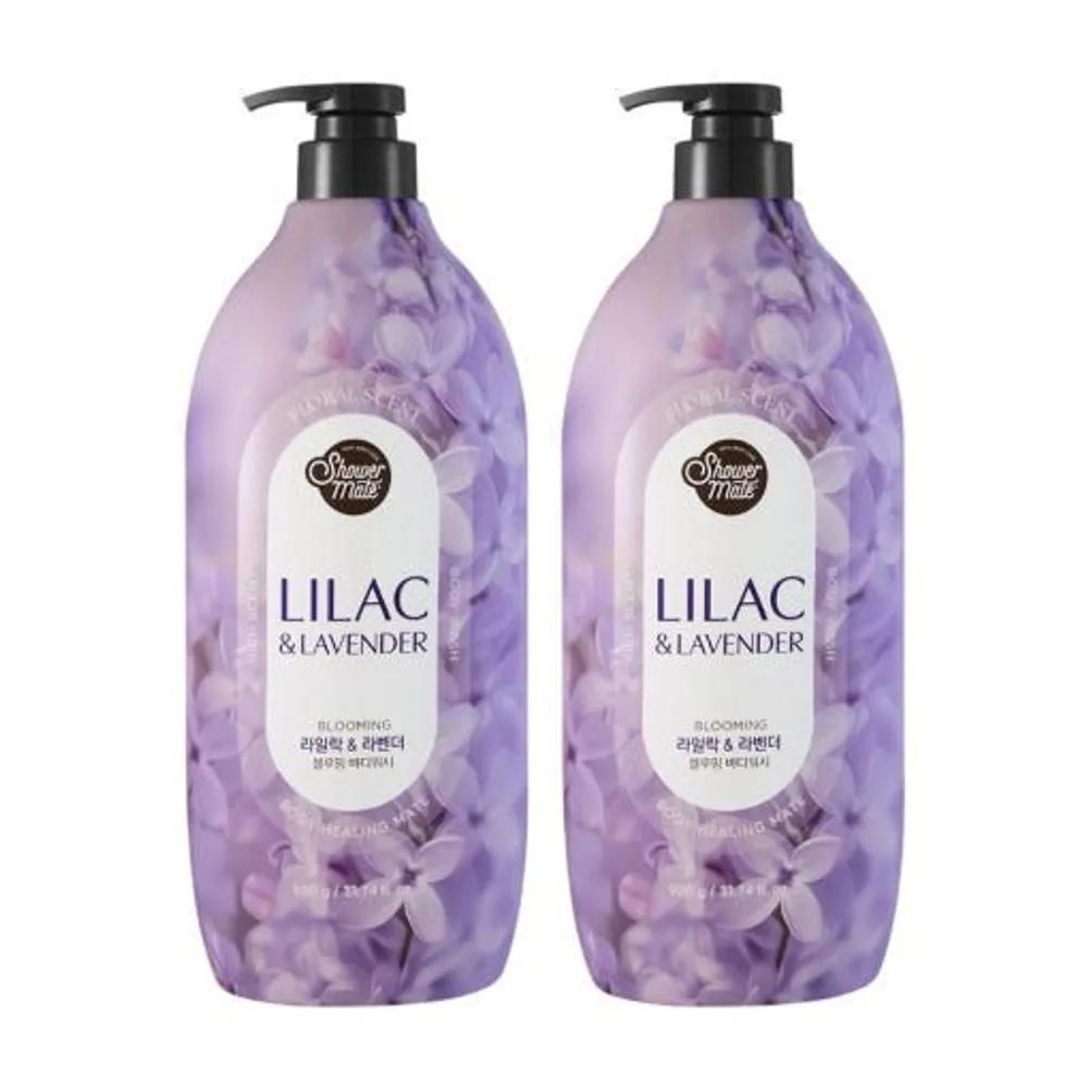 Shower Mate Purple Flower Perfume Blooming Lavender Body Wash 900ml x 2