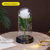 Wedding Birthday Valentine Day Present Eternal Rose Flower Vivid Luminous Ornament For Women Mom Girlfriend Wife Household Decoration