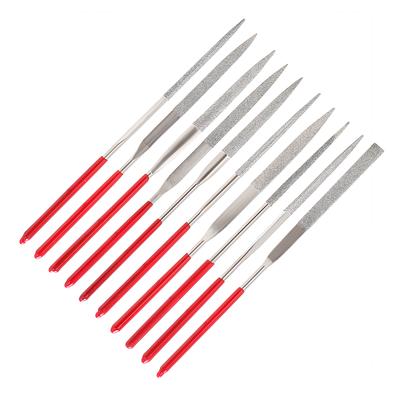 DIYWORK MTS013 140mm 10 pezzi per ceramica, vetro, pietre preziose, hobby e artigianato, utensili manuali rivestiti diamantati, set di mini lime ad ago
