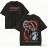 Vintage Washed Demon Slayer Anime Graphic T Shirt Men Women Cotton Short Sleeve Tee Streetwear Tops Clothes Summer