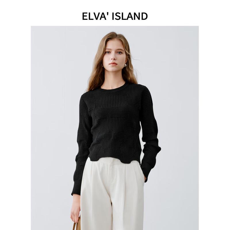 

Elva Island Women s Long Sleeve Knit Top S