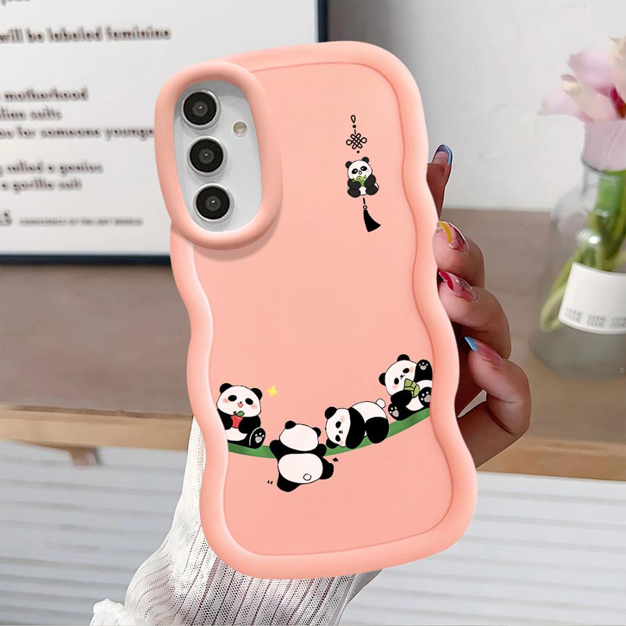Cartoon Cute Panda Soft Phone Cover Case for Samsung Galaxy A13 A21s A12 A52 A16 A11 A14 A15 A05 A22 A33 A23 A03 A53 A06 A04