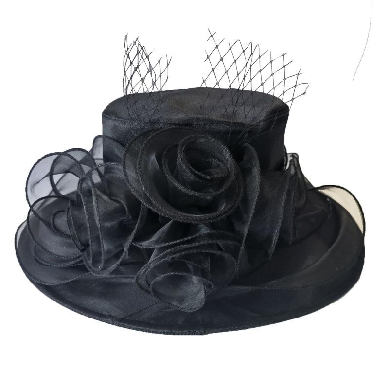 Hut Damen Sommer Großrand Netzhut Vintage Eugen Garn Blume Sonnenhut Outdoor Sonnenhut Strand Sonnenhut