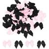 MECCANIXITY 100Pcs Mini Ribbon Bow 1" Mini Fabric Satin Ribbon Flower Bows for Craft DIY Sewing Wedding Birthday Party Pink & Blue