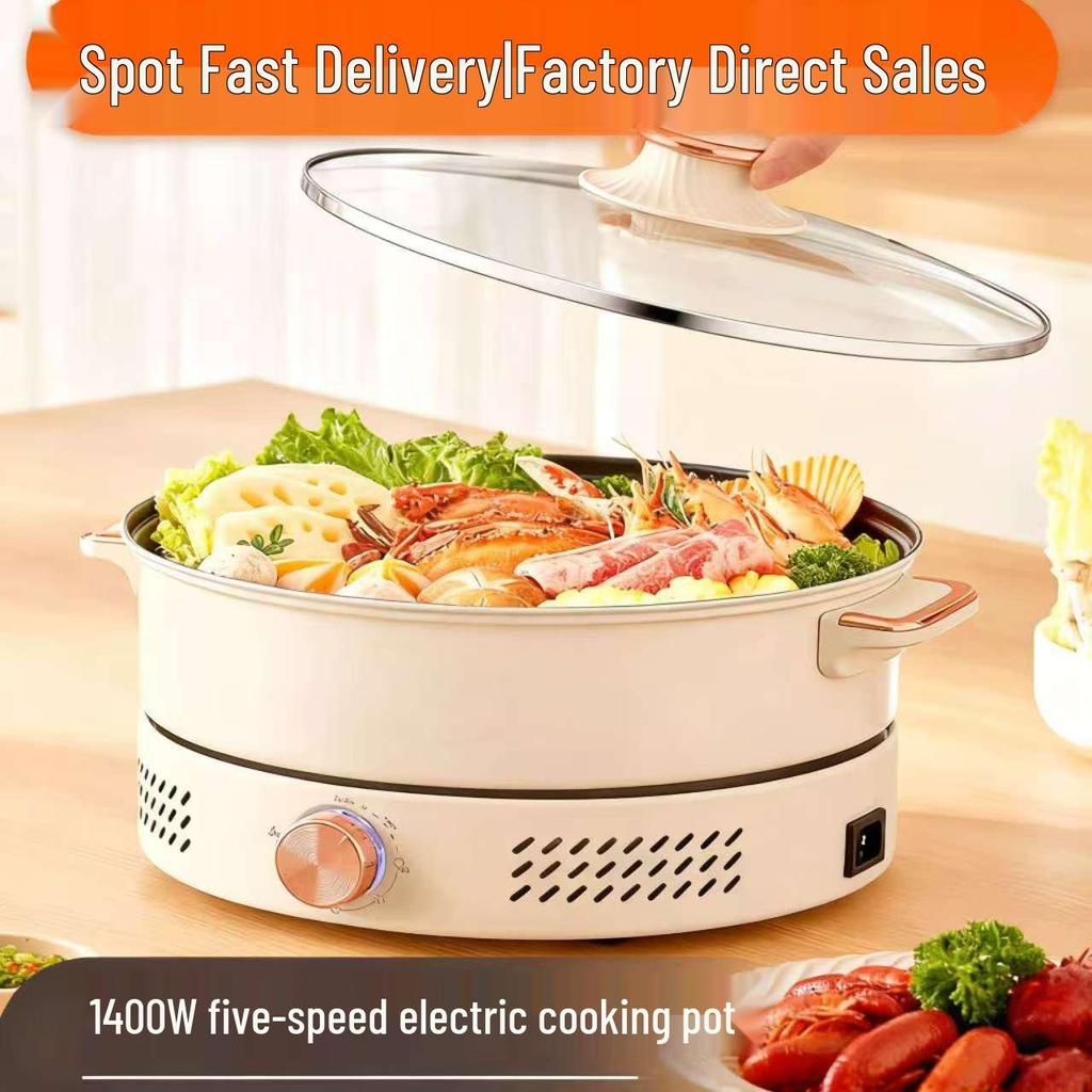 Multifunktionaler Elektro-Hot Pot und Grill mit großer Kapazität zum Shabu-Shabu-Kochen