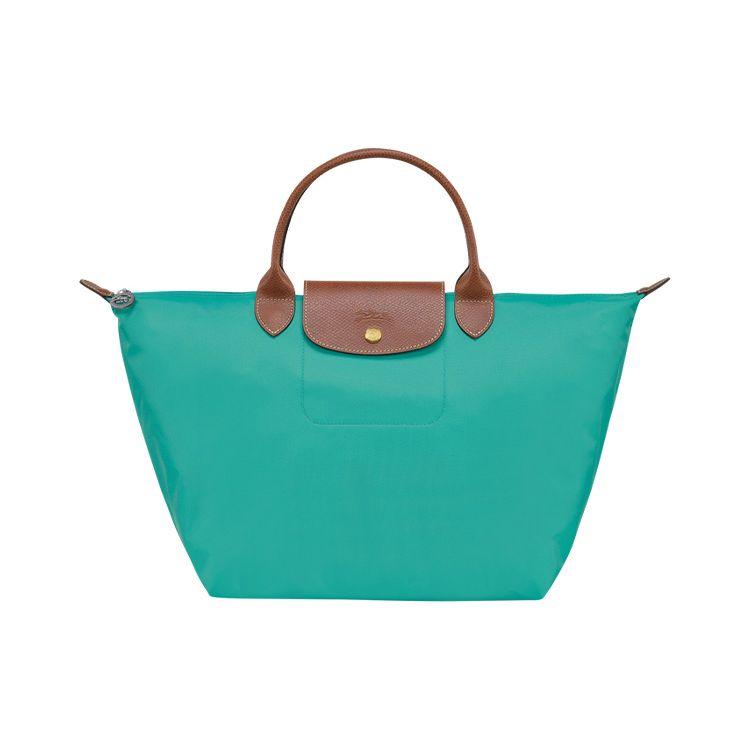 

Longchamp Le Pliage 30 Snap Zipper Closure Short Handle Leather Trimmed Dumpling Tote Bag Medium Women tote bags Blue 1623089P70 Blue