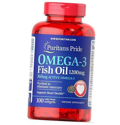 Ômega 3, Óleo de Peixe Ômega-3 1200, Puritan's Pride 200 cápsulas de gel (67367010)