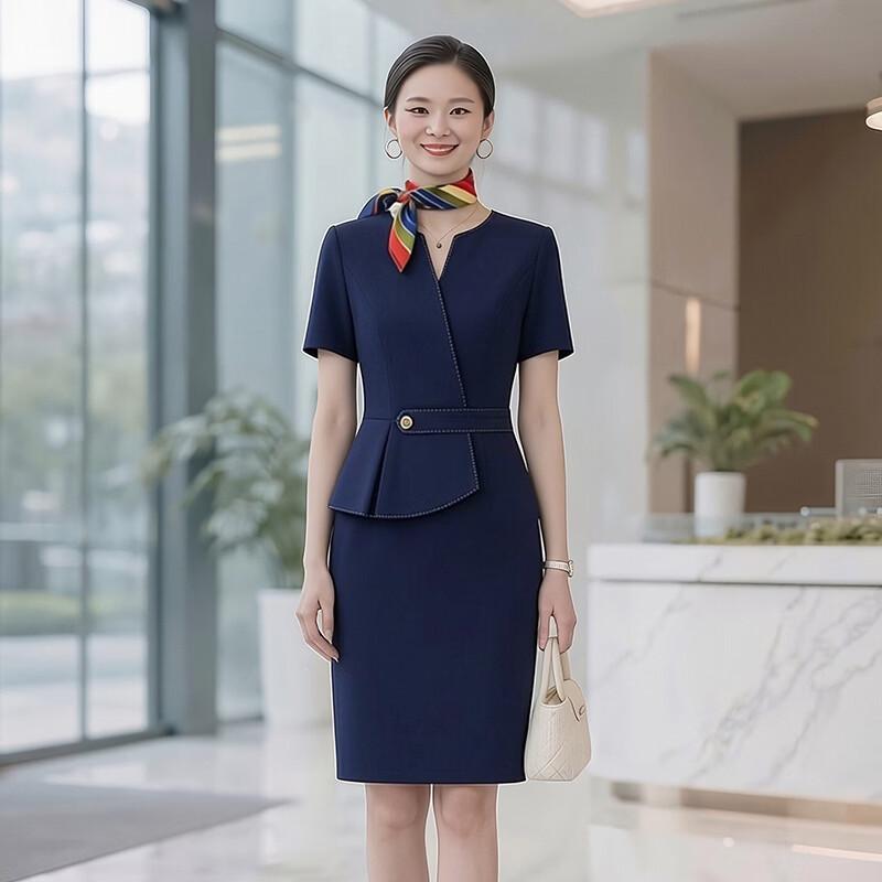 Women s Summer Professional Short-Sleeve Dress S
