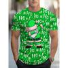 Fashion Mens Womens Christmas 3D Santa Claus Short Sleeve T-shirt Snowflake Xmas Party Tops Tees Men Clothing Men Women Tops New