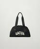 Satur Nylon Trapeze Shoulder Bag Black