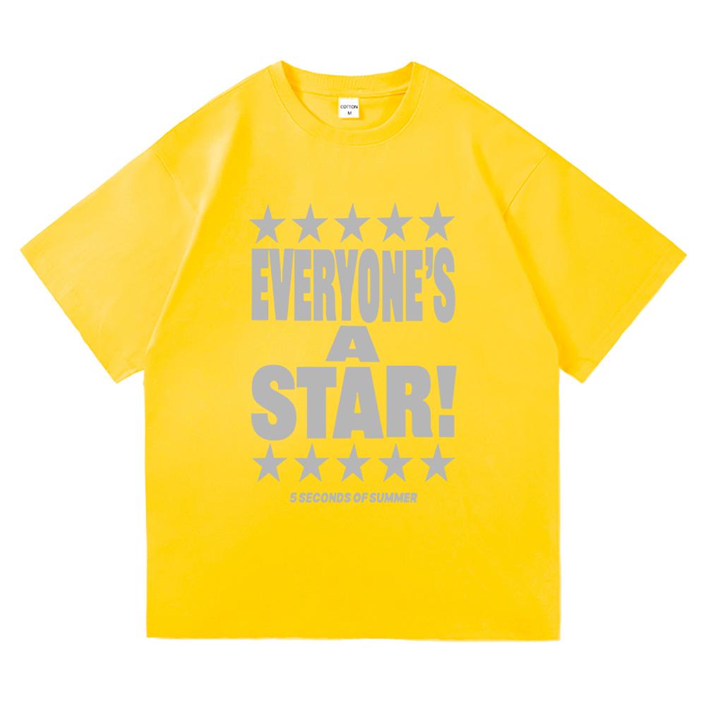 

5 Seconds of Summer Футболка Everyones A Star Мода 2025 Альбом ЧоловікиЖінки Одяг Харадзюку Високоякісні Топи Бавовняні Футболки S