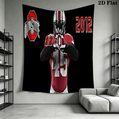 Ohio State Football Threepiece Set 1 Duvet Cover 2 Pillowcase Without Core Bedding Set Soft And Comfortable Duvet Cover And Pillowcase