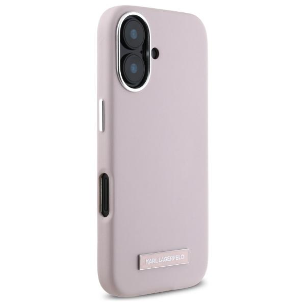 Karl Lagerfeld Klhmp16Spgmsrpp Iphone16 6.1 Różowy/Pink Hardcase Fw Metal Plate Magsafe