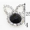 LKERAN 10Pcs Rabbit Acrylic Rhinestone Buttons Embellihment Ribbon for wedding supply Gift Weap Hairbow Center Decorative Button