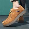 Autumn Men Casual Shoes Suede Leather Work Shoes Male Lace-up Flats Sneakers Platform British Business Party Dress Shoes