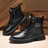 Fashion New Arrival Men's Tooling Boots Platform Outdoor Shoes for Men Casual Shoe Male Hiking Ankle Fashion Boot Round Toe Waterproof