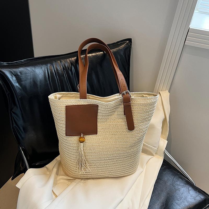 Summer Woven Bags, Women's Armpit Bags, Fashionable and Simple Hand-woven Straw Bags, Shoulder Bags, Large-capacity Mommy.