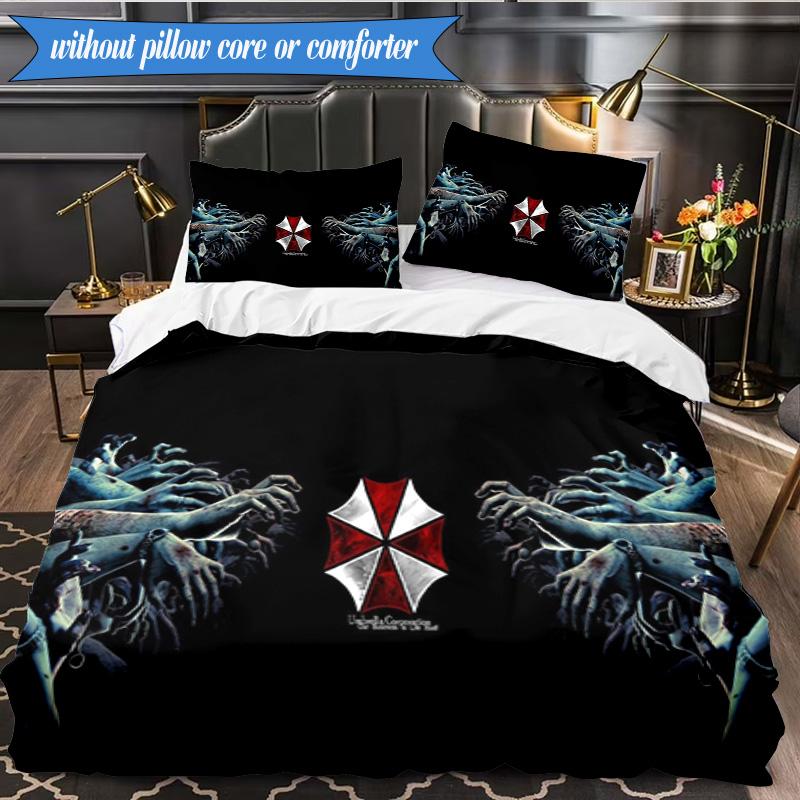 Umbrella Symbol 3pcs K-pop Music Group Bedding set,Ideal for Bedroom, Dormitory,Including Duvet Cover And 2pcs Pillowcases,Fan Gifts