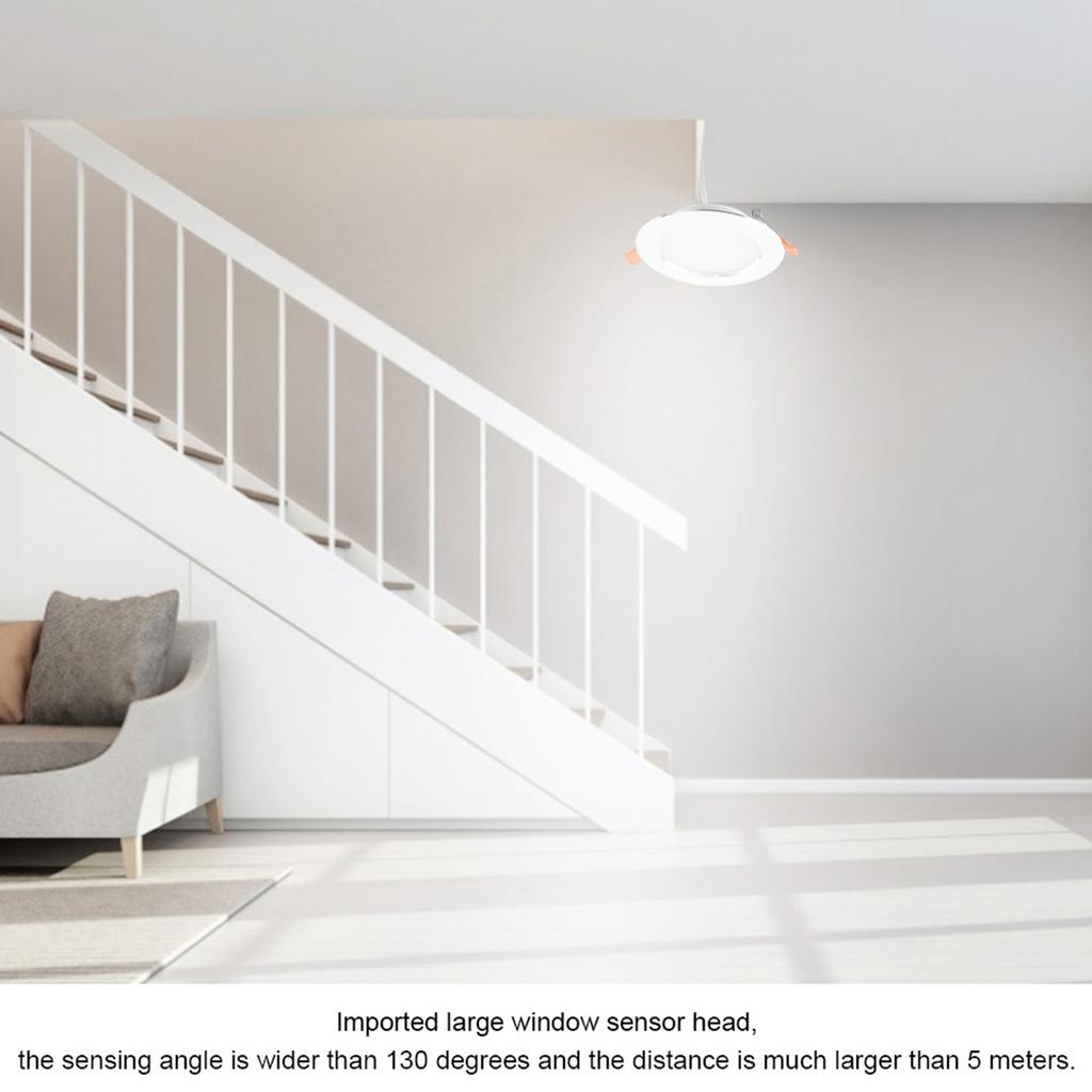 LED 7W Sensor Ceiling Embedded Panel Light Human Body Motion Sensor Light AC85?265V