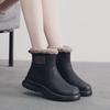 Genuine Leather Non-Slip Snow Boots with Plush Lining for Women - Winter Warmth & Comfort for All Ages