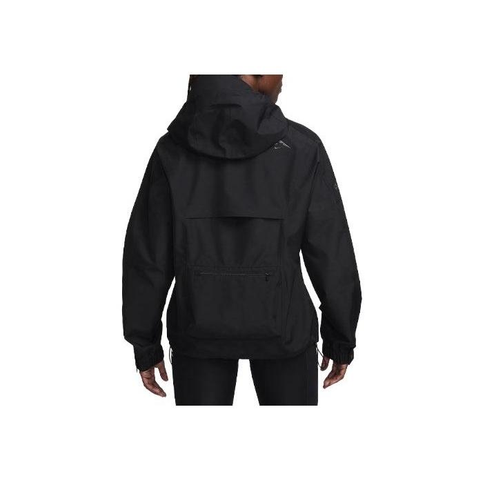 Nike Trail Gore-Tex Infinium Embroidered Logo Hooded Casual Jacket Women Outerwear Black FB7642-010