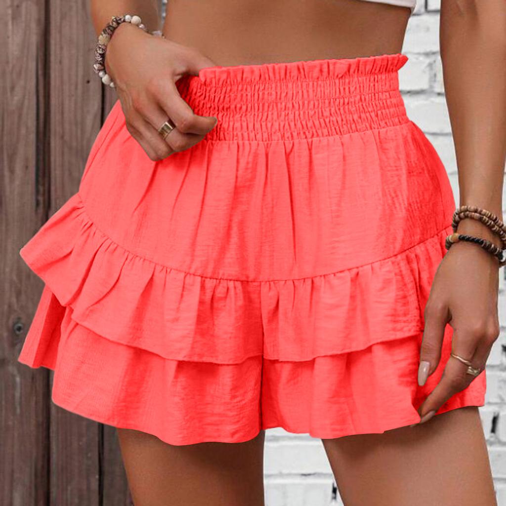 Women's Shorts Casual Summer  Color Beach Loose Pocket Short Skirt Pants
