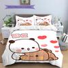 Bubu Dudu Pattern Bedding,Quilt Set Quilt Cover Pillowcase Home Birthday Gift (1 * Duvet Cover + 2 * Pillowcase, Without Core)