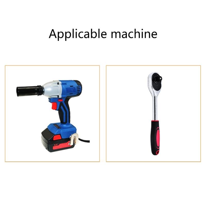 1/2'' Square To 1/4'' Socket Adapter Drill Wrench Ratchet Drive Reducers Extension Square Impact Driver Bit Set