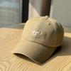 Korean-style all-season hat for men and women, with three-dimensional letter embroidery, soft-top baseball cap, casual and versatile, trendy duckbill
