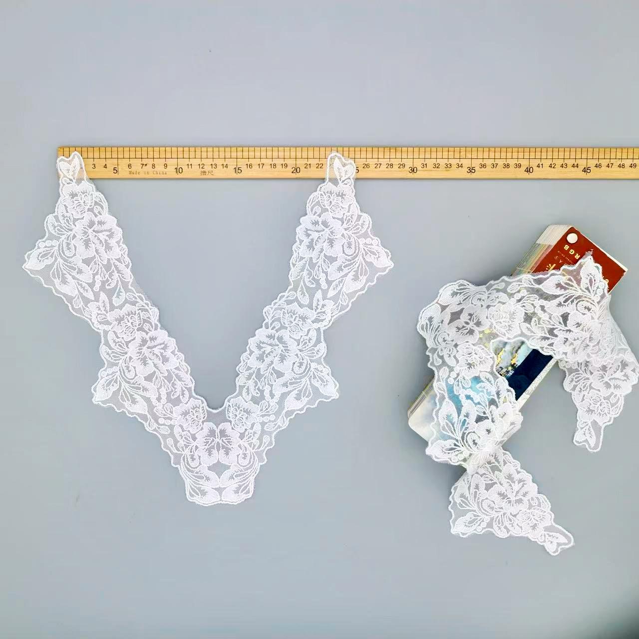 

New Lace Collar Lace V-Neck Wedding Dress Decal Cloth Sticker Diy Clothing Accessories Clothing Accessories 24151204